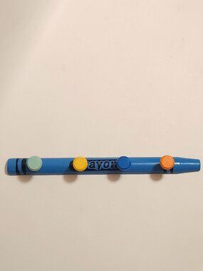 BRIGHT CRAYOLA Coat Rack Kids Room Playroom Hallway Rack